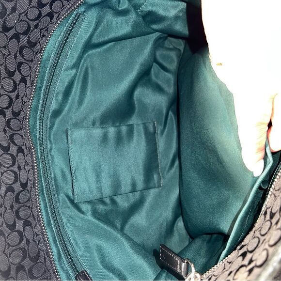 Coach Black Signature Handbag Tote Weekender Diaper Bag - #77156 - Picture 11 of 15